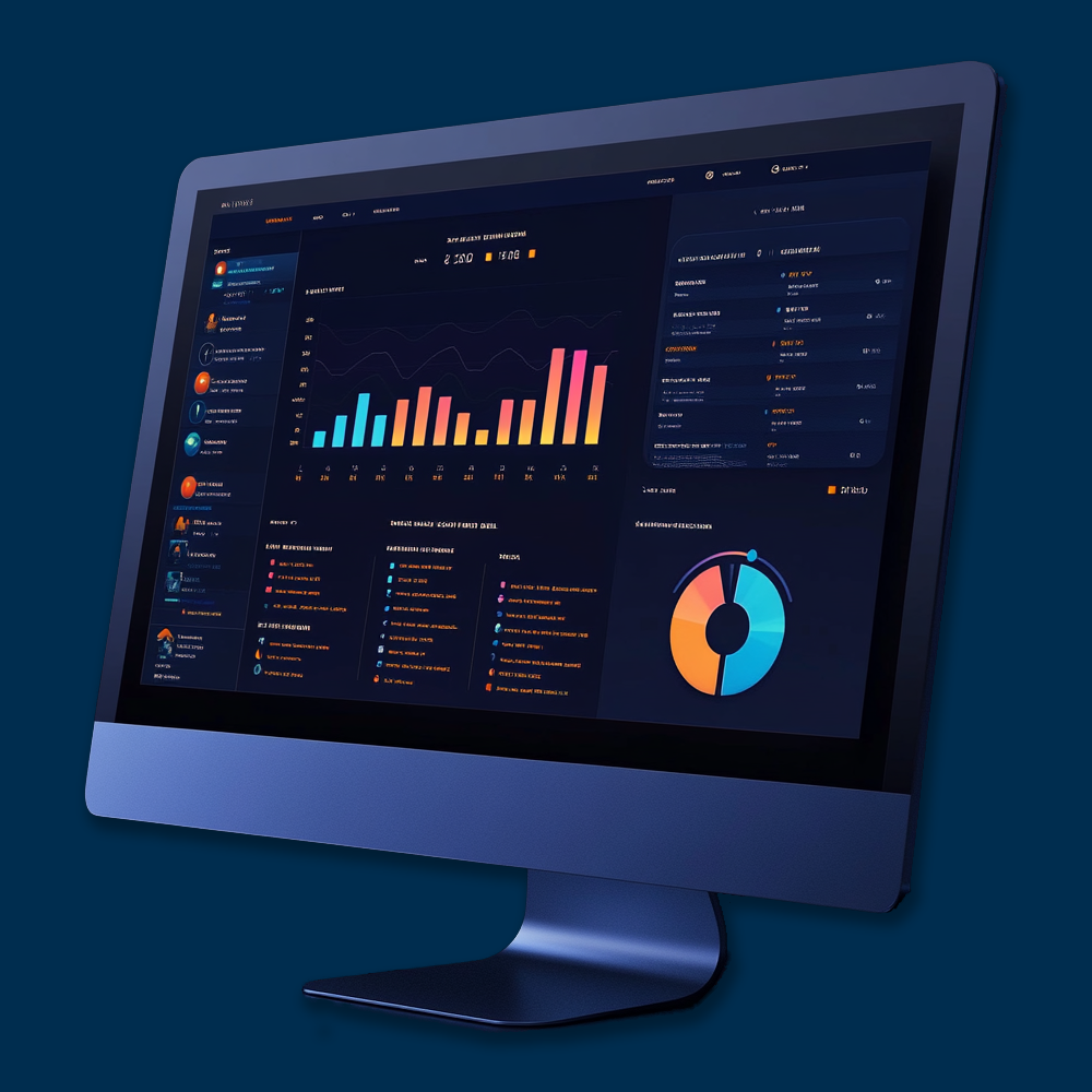 computer monitor displaying the dashboard of our NDT reporting software