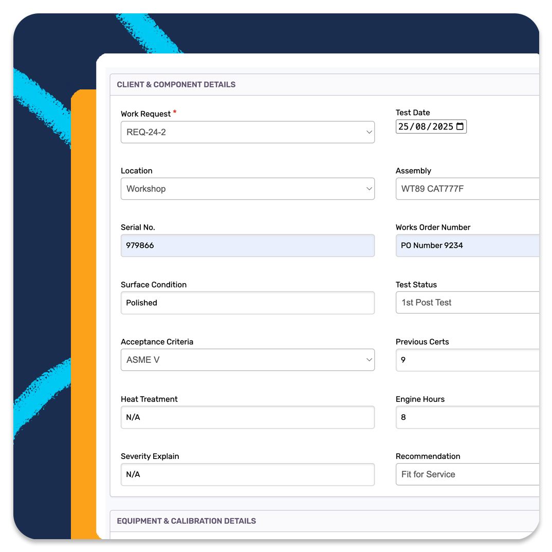 Web-dashboard graphic highlighting the features of the client portal